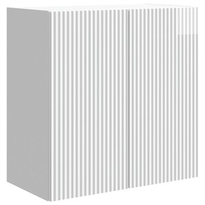 vidaXL Armoire Murale 59 x 31 x 60 cm Bois d'ingénierie Blanc brillant