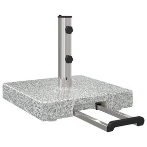 vidaXL Base de parasol à roulettes avec poignée granit gris 29 kg carrée