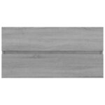 vidaXL Armoire de lavabo Sonoma gris 90x38 5x45 cm Bois d'ingénierie