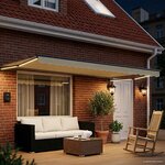 vidaXL Auvent rétractable électrique Crème 4 5 × 3 m
