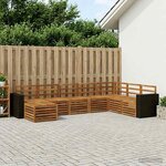 vidaXL Ensemble de canapés d'extérieur 8 Pièces Naturel