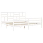 vidaXL Cadre de lit sans matelas blanc 200x200 cm bois massif