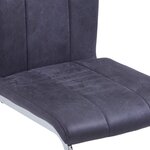 vidaXL Ensemble de salle à manger 7 Pièces Similicuir daim Gris