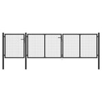 vidaXL Portail de jardin Acier 400 x 100 cm Anthracite