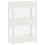 vidaXL Porte-parapluie avec stockage Blanc 28 x 12 x 41 cm Métal