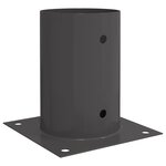 vidaXL Ancre ronde au sol 12 Pièces Anthracite 15 x 15 x 15 cm métal