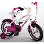 Volare 61209 - Vélo enfant Heart Cruiser 12 pouces blanc violet
