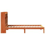 vidaXL Lit bibliothèque sans matelas cire marron 100x200 cm pin massif