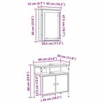 vidaXL Ensemble de meubles de salle de bain en chêne Sonoma en bois d'ingénierie