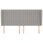 vidaXL Tête de lit avec oreilles Gris clair 203x23x118/128 cm Tissu