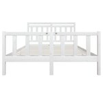vidaXL Cadre de lit sans matelas blanc bois de pin massif