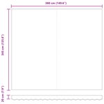 vidaXL Tissu de Remplacement pour Auvent 4x3.5 m Noir