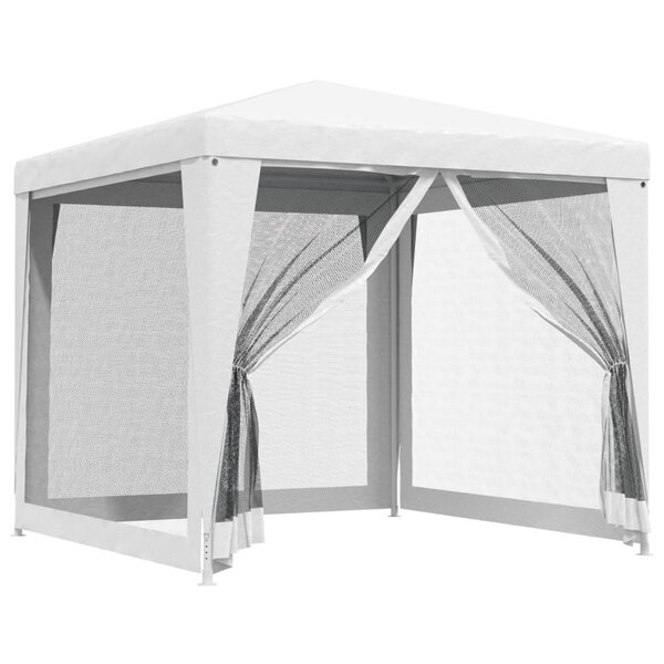 vidaXL Tente de réception 4 parois latérales en maille 2 5x2 5 m Blanc