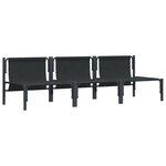 vidaXL Mobilier de jardin avec coussin avec oreiller Anthracite Acier