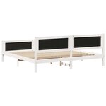 vidaXL Cadre de lit Gris clair 200 x 200 cm Pin massif