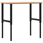 vidaXL Établi marron clair bois de chêne massif rectangulaire