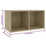 vidaXL Meubles TV 2 Pièces Chêne sonoma 72x35x36 5 cm Bois d'ingénierie