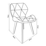 Lot de 4 chaises de salle à manger moderne design robuste 78 x 47 x 52 cm beige 03_0009842
