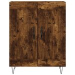 vidaXL Buffet haut Chêne fumé 69 5x34x180 cm Bois d'ingénierie