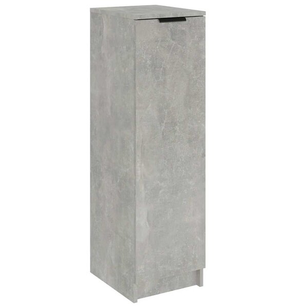vidaXL Armoire à chaussures Gris béton 30x35x100 cm Bois d'ingénierie