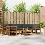 vidaXL Ensemble de canapés d'extérieur 8 pc Naturel et Anthracite