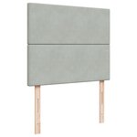 vidaXL Sommier à lattes de lit et matelas Gris clair 120x200cm Velours