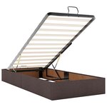 VidaXL Cadre de lit ottoman avec matelas marron foncé 200x200 cm tissu