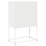 vidaXL Buffet haut blanc 68x39x107 cm acier