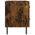 vidaXL Table de chevet chêne fumé 40x35x47 5 cm bois d’ingénierie