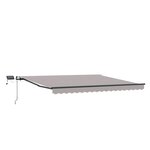 vidaXL Auvent Rétractable Gris clair 450 × 350 cm tissu
