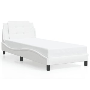 vidaXL Cadre de lit sans matelas Zadar blanc 100x200 cm similicuir