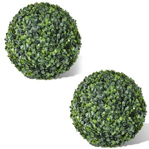 Vidaxl boule de buis artificielle 2 pièces 35 cm
