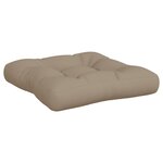 vidaXL Coussins de palette lot de 2 taupe tissu