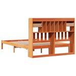 vidaXL Lit bibliothèque sans matelas cire marron 160x200 cm pin massif