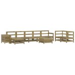 vidaXL Salon de jardin 10 Pièces bois de pin imprégné