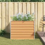 vidaXL Jardinière surélevée Marron Clair 100 x 100 x 77 cm