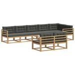 vidaXL Ensemble de canapés d'extérieur 6 pc Blanc et anthracite
