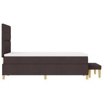 vidaXL Lit à ressorts avec matelas Marron foncé 120 x 190 cm tissu