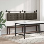 vidaXL Tête de lit suspendue Avec lumière LED Gris Simili cuir