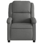 vidaXL Fauteuil inclinable électrique Gris foncé Tissu