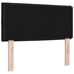 vidaXL Tête de lit Hauteur réglable avec tête de lit Noir 80 cm tissu