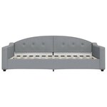 vidaXL Lit de jour avec matelas gris clair 100x200 cm tissu