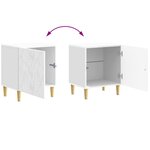 vidaXL Table de chevet Blanc brillant 43 x 34 5 x 50 cm