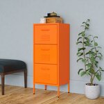 vidaXL Armoire de rangement Orange 42 5x35x101 5 cm Acier