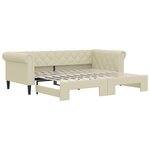 vidaXL Lit de jour avec gigogne sans matelas crème 90x200 cm
