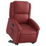 vidaXL Fauteuil inclinable Rouge bordeaux Similicuir