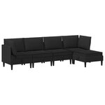 vidaXL Ensemble de meubles pour le salon 5 Pièces Noir Tissu