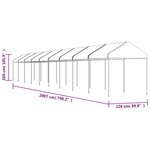 vidaXL Belvédère avec toit blanc 20 07x2 28x2 69 m polyéthylène