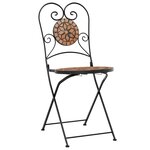 vidaXL Chaises de bistrot pliables lot de 2 terre cuite céramique