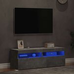 vidaXL Meubles TV avec lumières LED 2 Pièces gris béton 60x35x40 cm